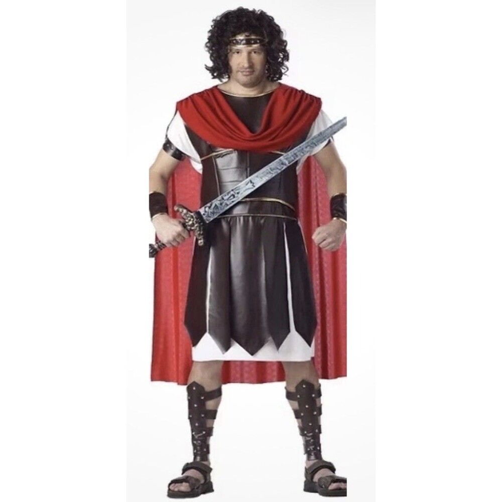 Hercules Mens Roman Plus size Costume Toga by California Costumes Size 48-52